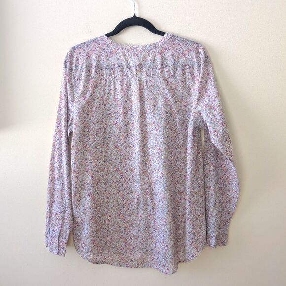 Old Navy Printed Ditsy Floral V Neck Popover Top Blouse Size Large - Picture 3 of 6